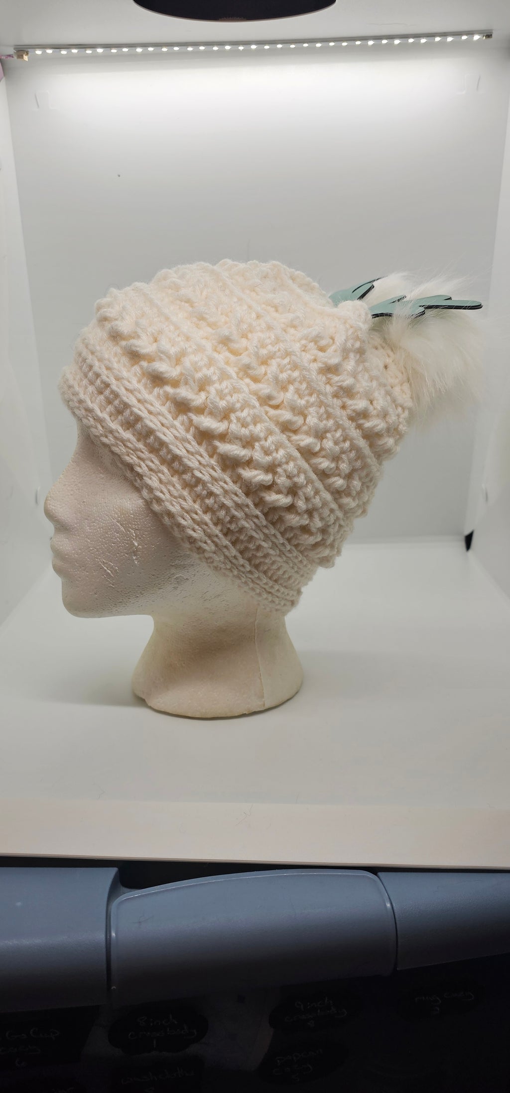 You Sleigh Me Beanie in white