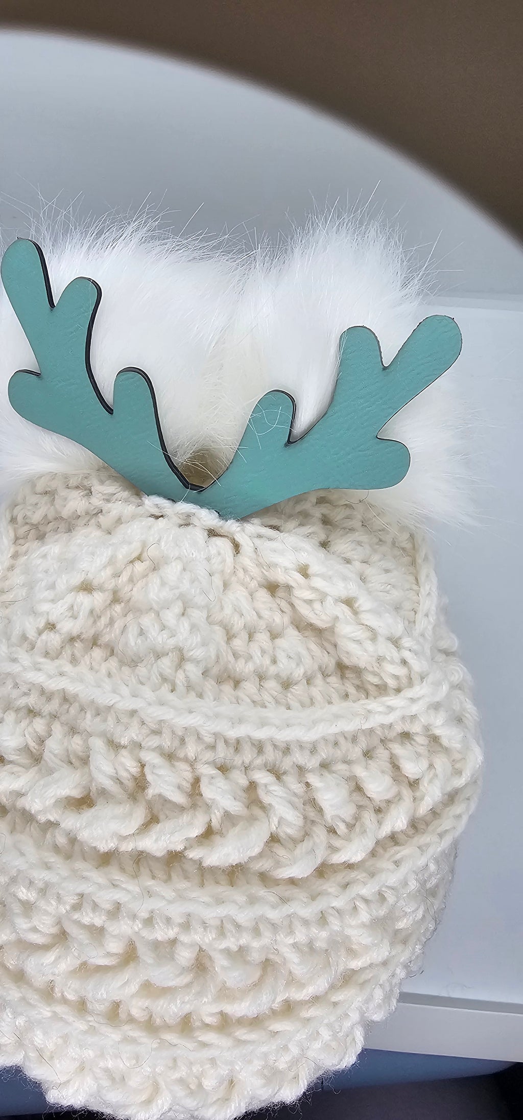 You Sleigh Me Beanie in white
