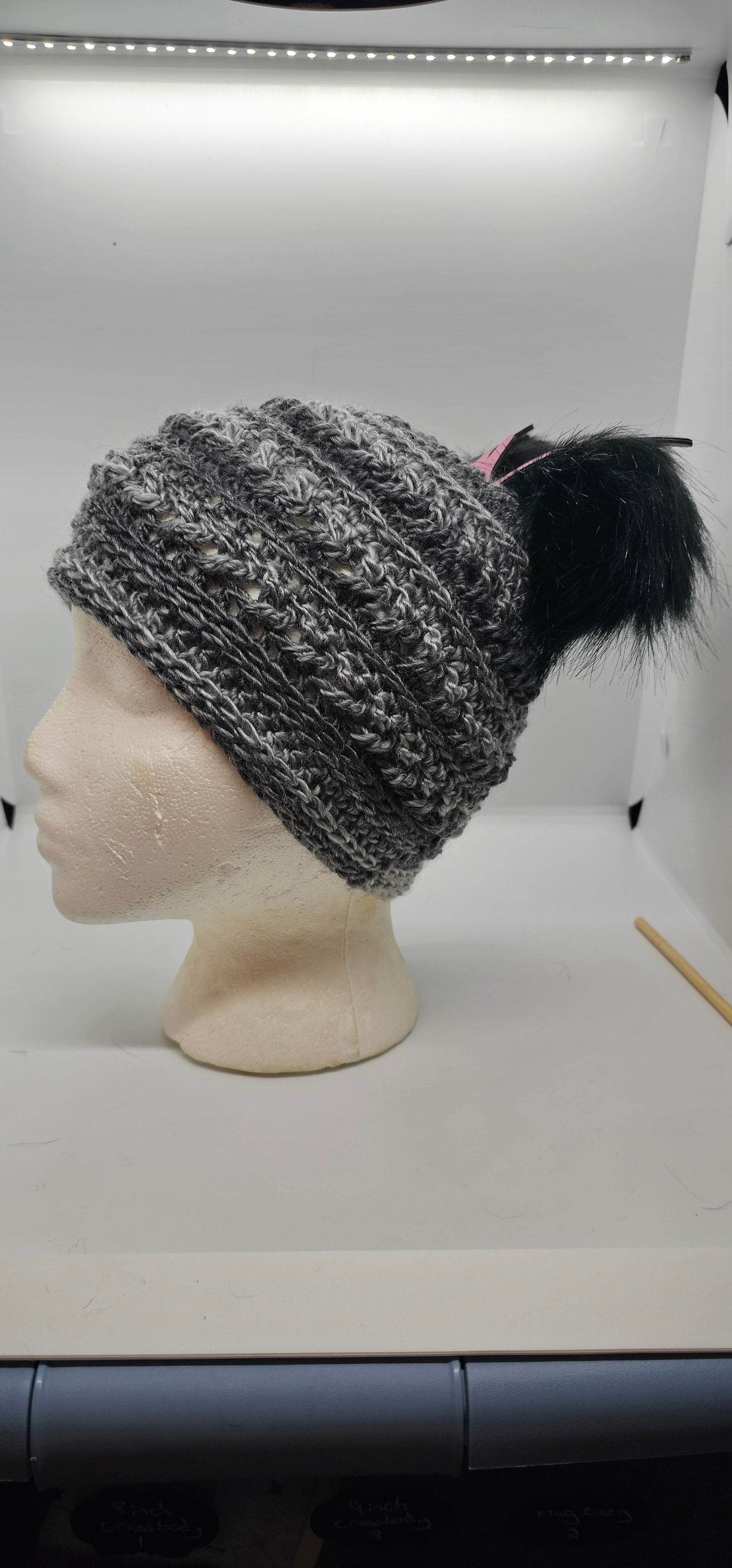 You Sleigh Me Beanie in grays