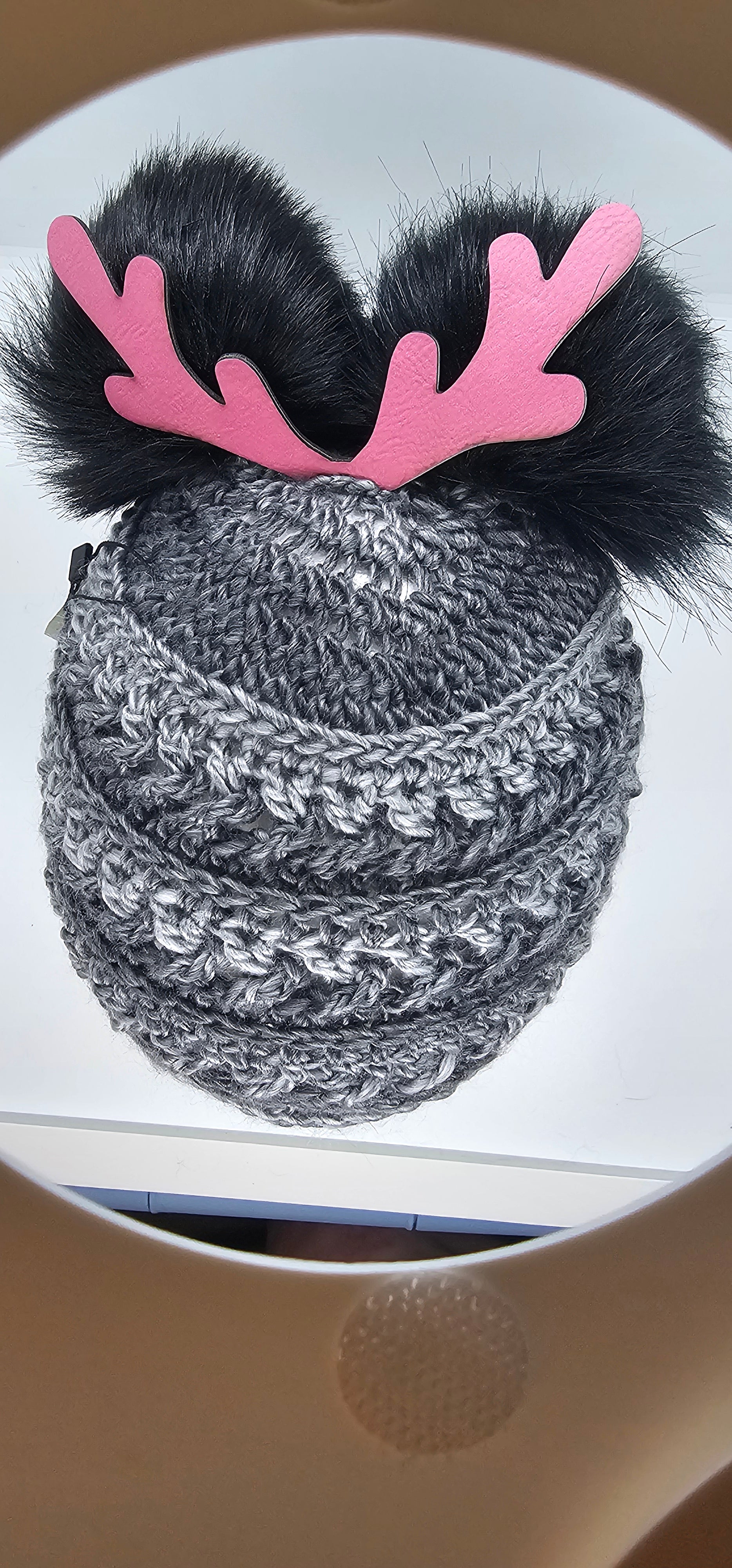 You Sleigh Me Beanie in grays