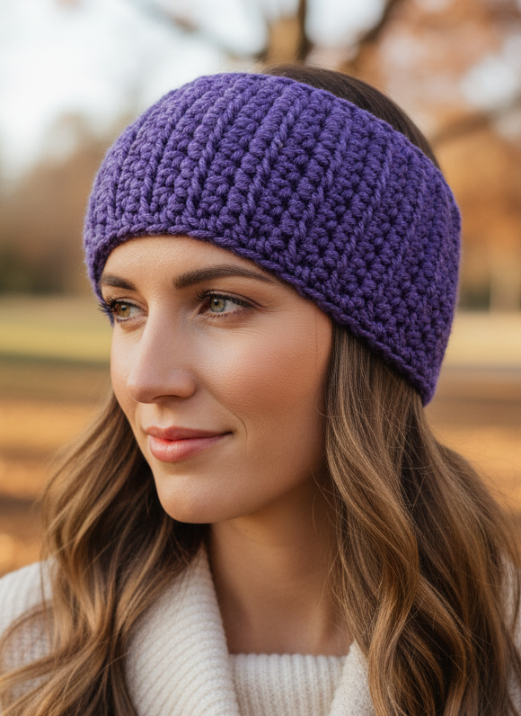 Purple earwarmer