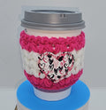 Pink black and white heart cozy