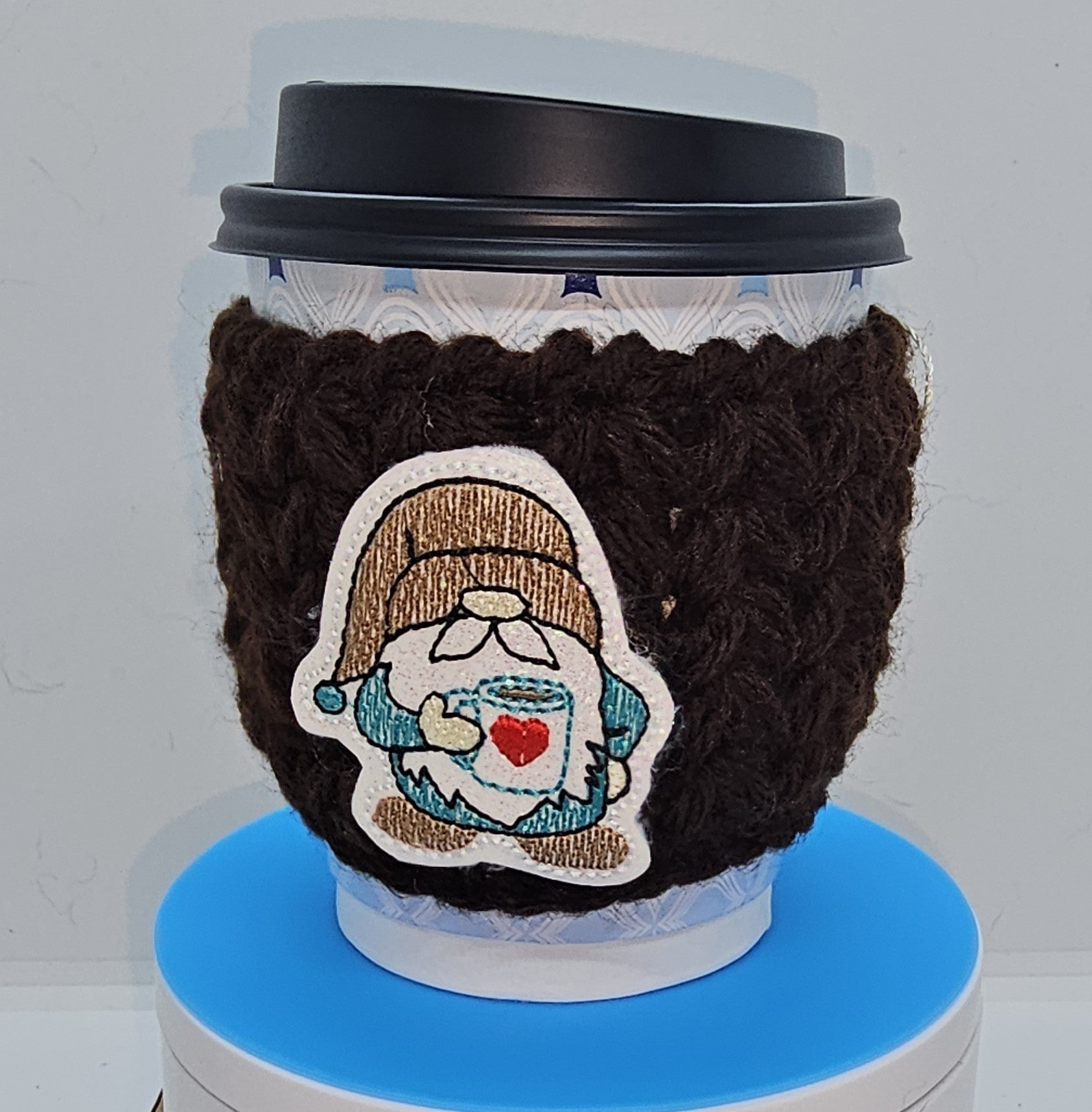 Gnome  coffee cozy