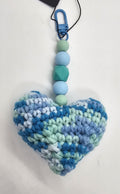 Blue heart keychain