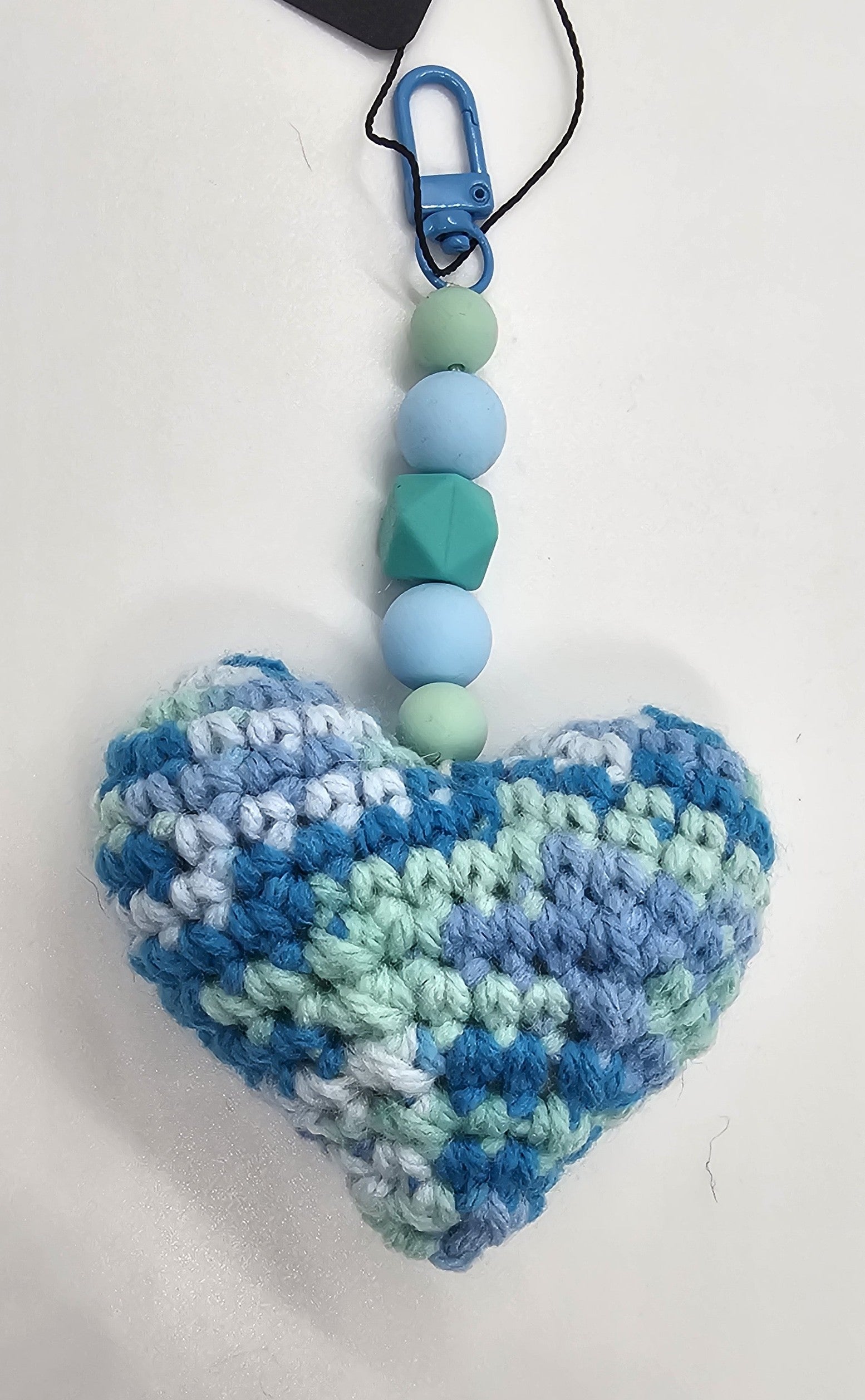 Blue heart keychain