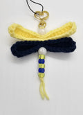 Blue and Yellow Dragonfly keychain
