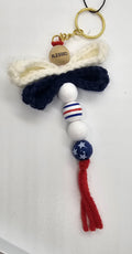 Patriotic Blessed Dragonfly keychain