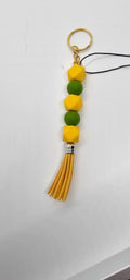 Yellow and green keychain