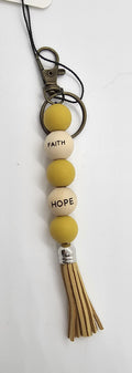 Mustard faith and hope keychain