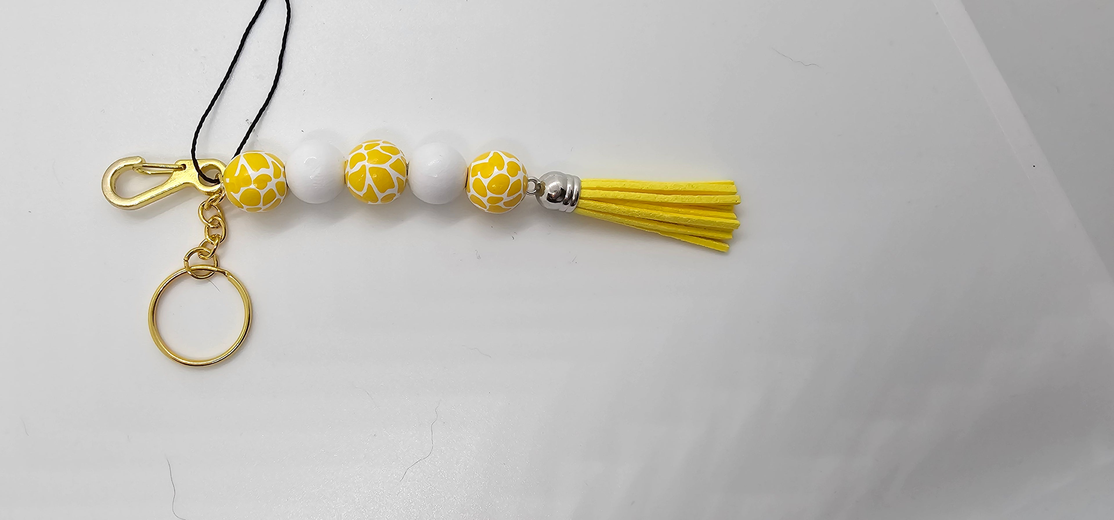 Yellow animal and white keychain