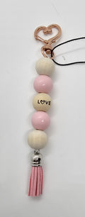 Pink love keychain