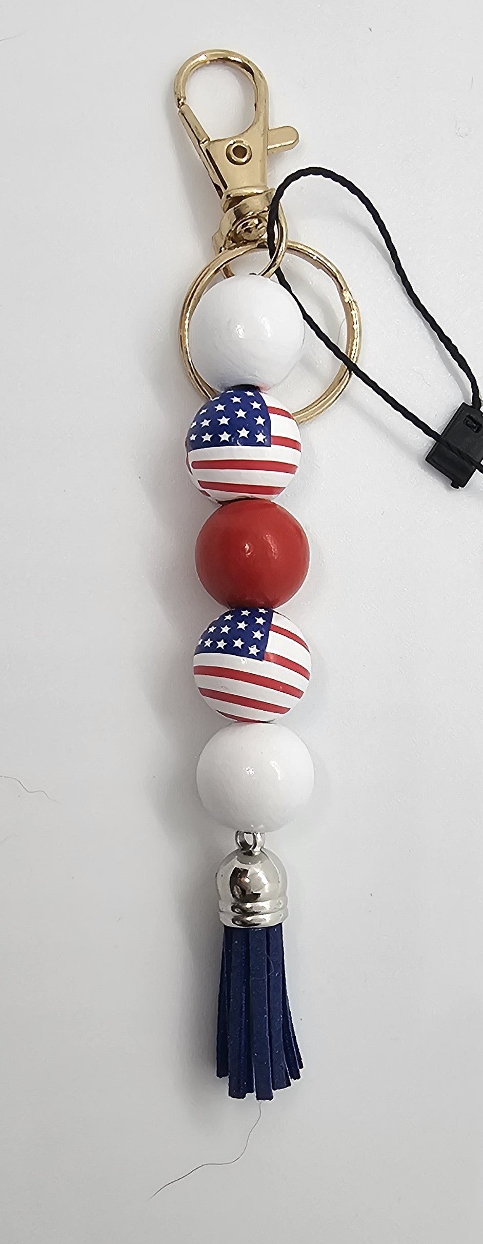 Red white and flags keychain