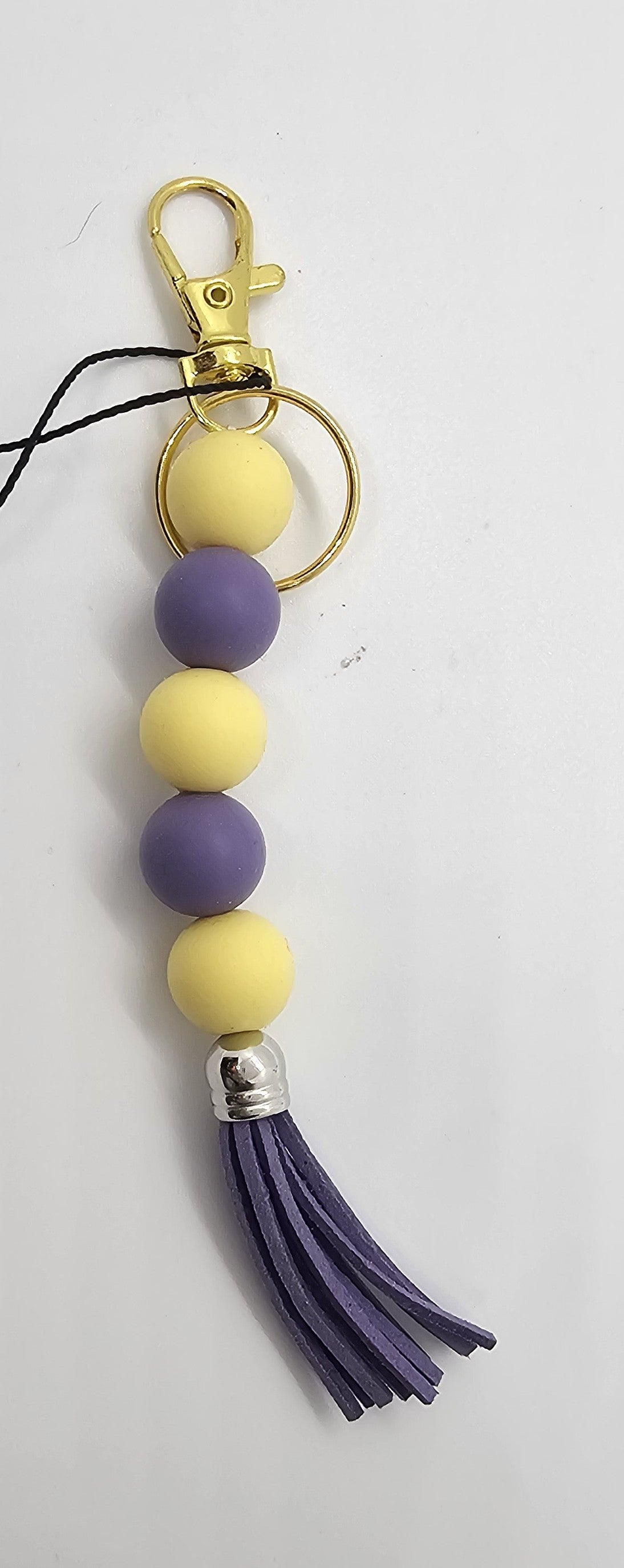 Yellow and purple keychain