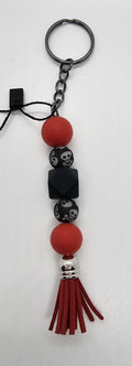 Red and Black skull glow Keychain