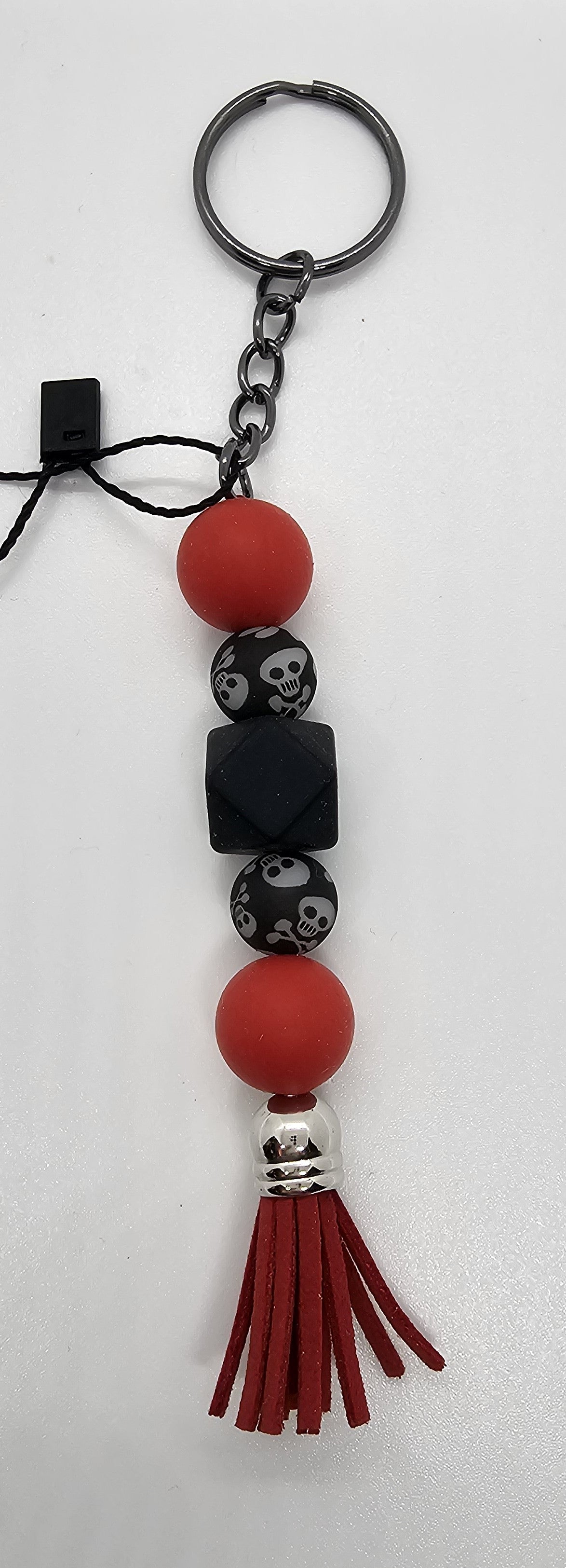 Red and Black skull glow Keychain