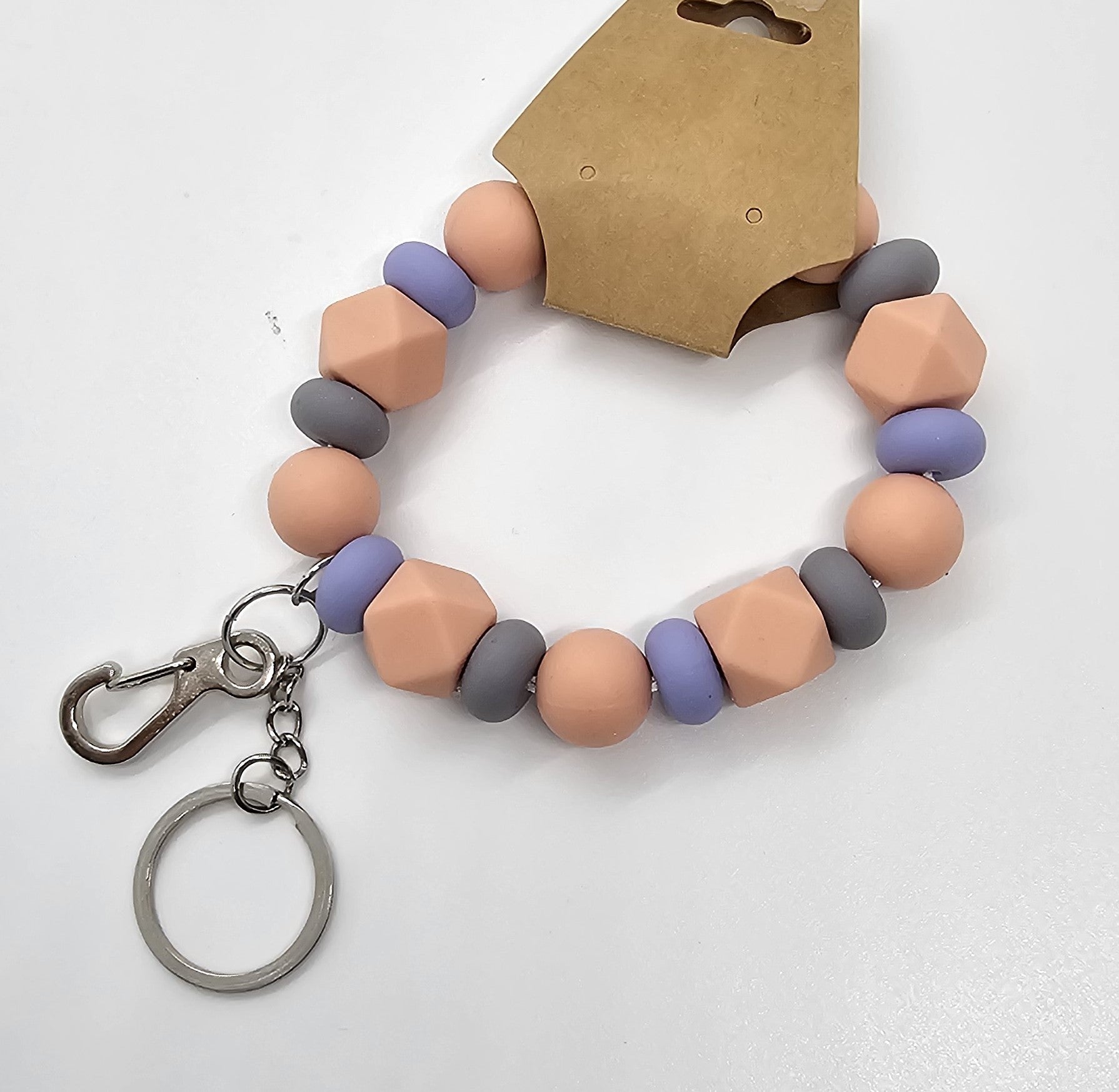 Lavender and dusty pink wristlet