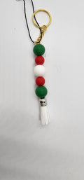 Red white and green keychain