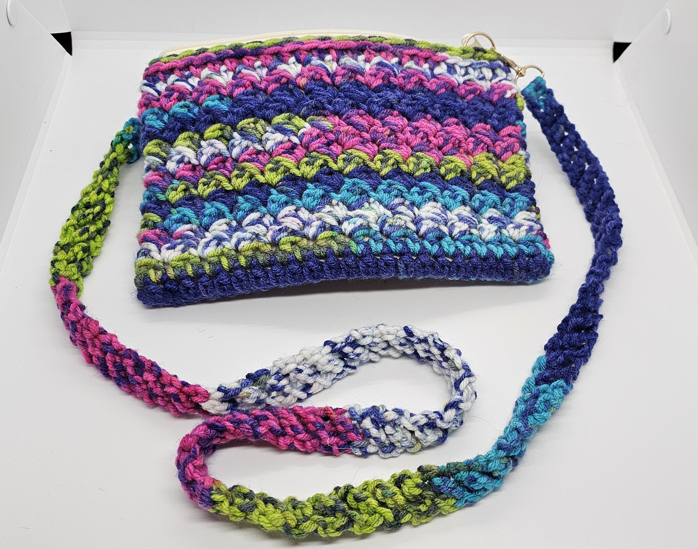 Multicolored crossbody purse