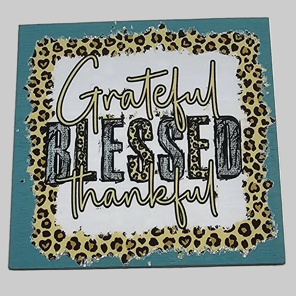 Grateful Blessed Thankful Cheetah