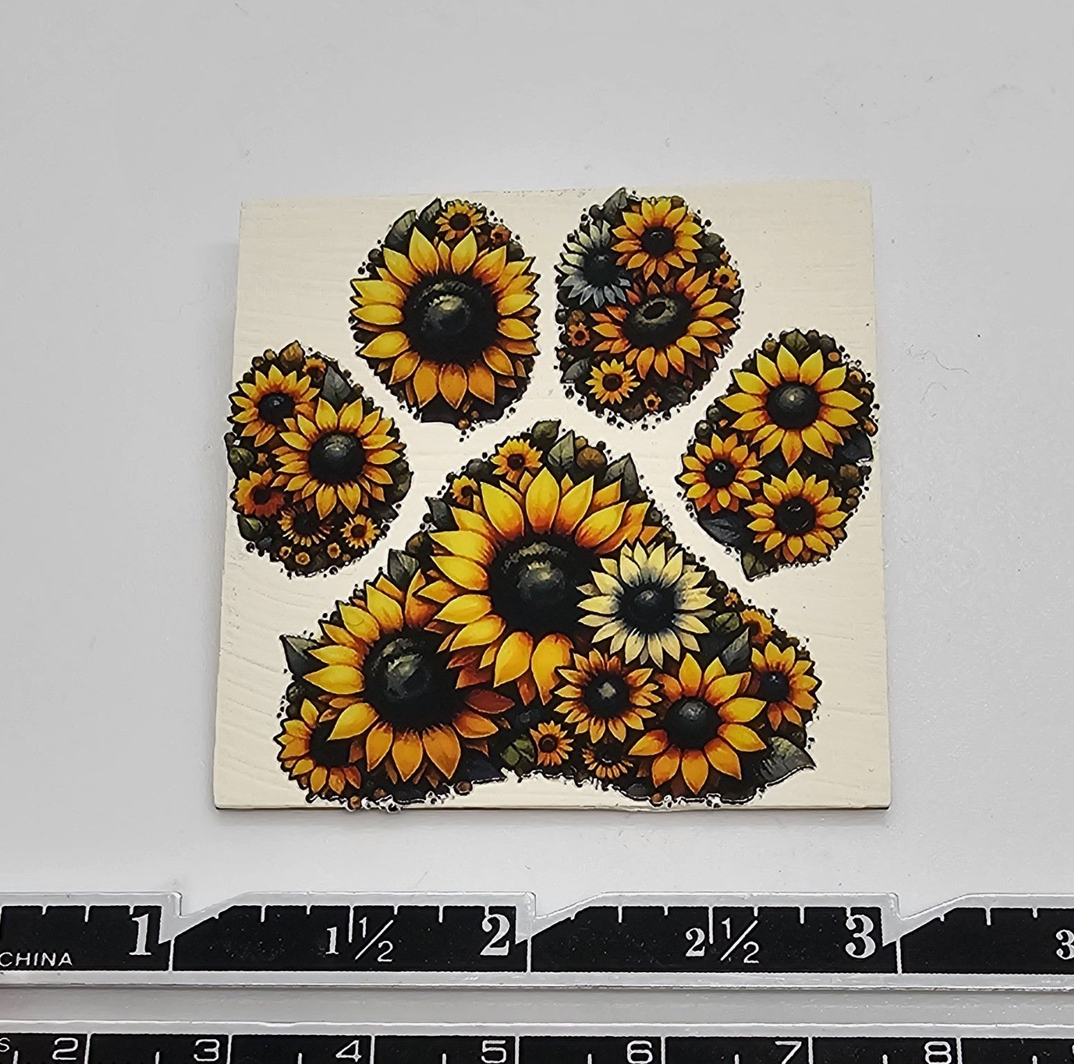 Sunflower paw print