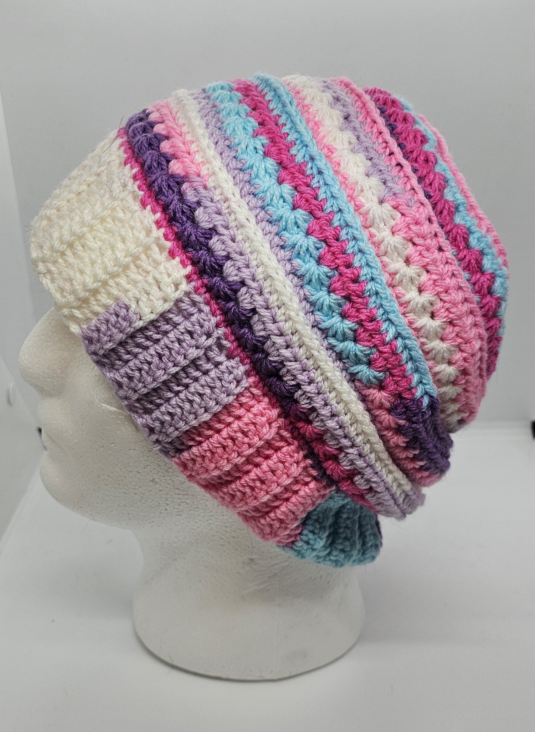 Pastel to bright messy bun