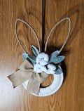 Small crochet bunny wreath