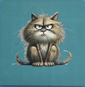Fuzzy angry cat