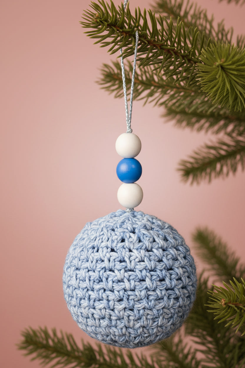 Blue and white ornament