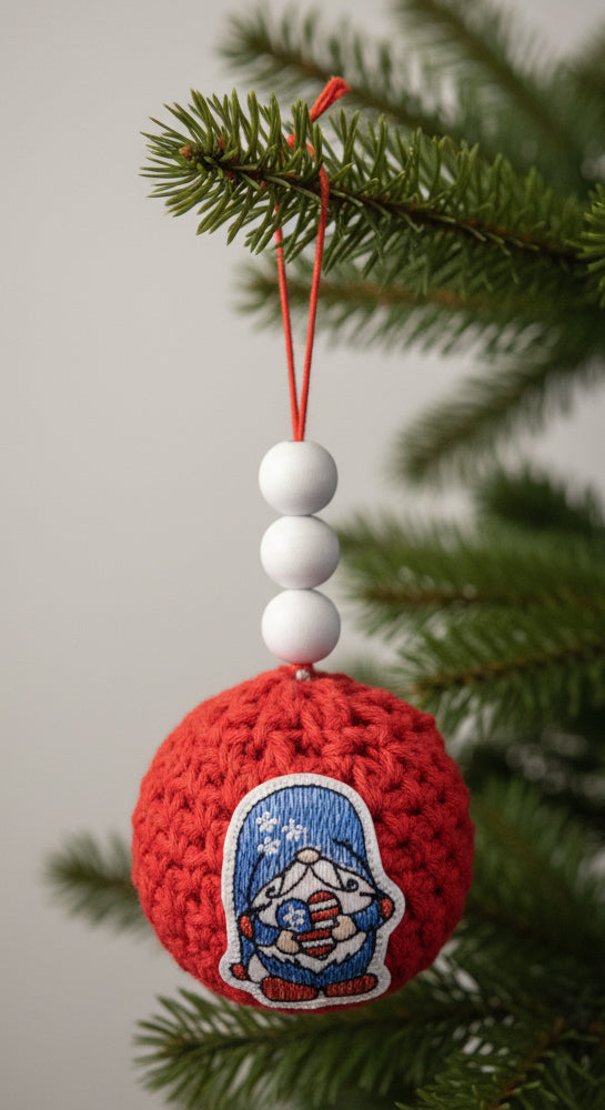 Red Gnome Ornament