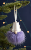 Shimmery white terra cotta gnome lavender beard
