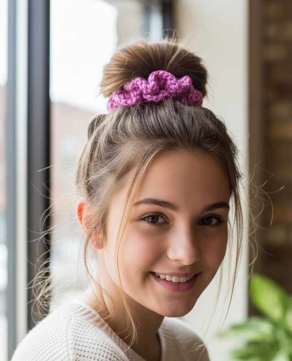 Berry ruffles scrunchie