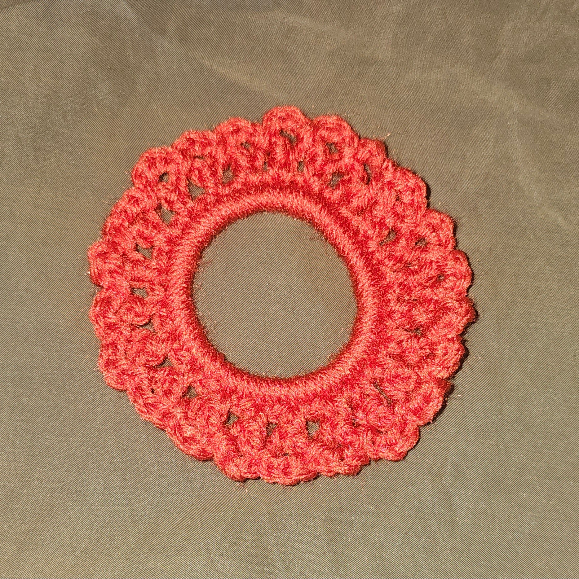 Red Summertime scrunchie