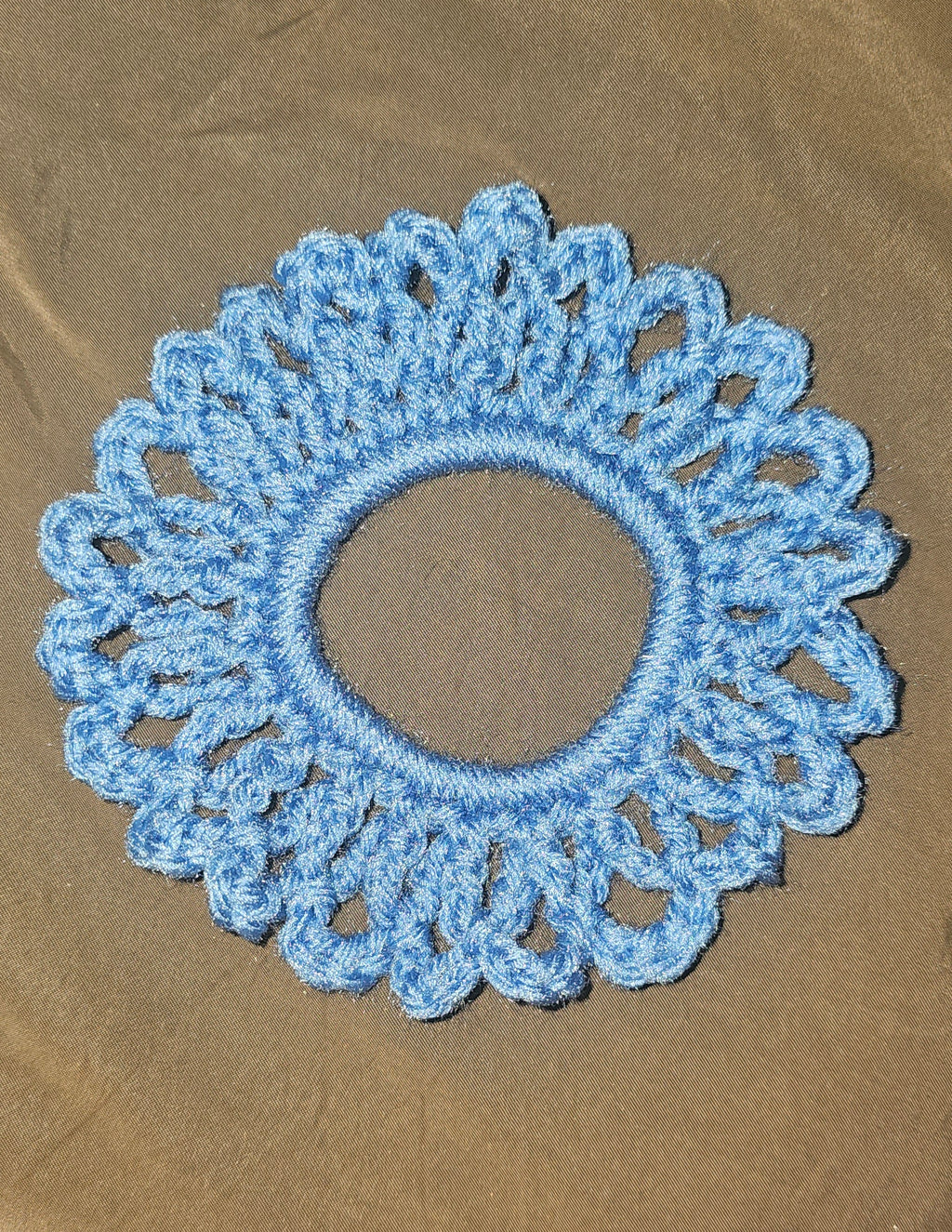 Blue Summertime scrunchie