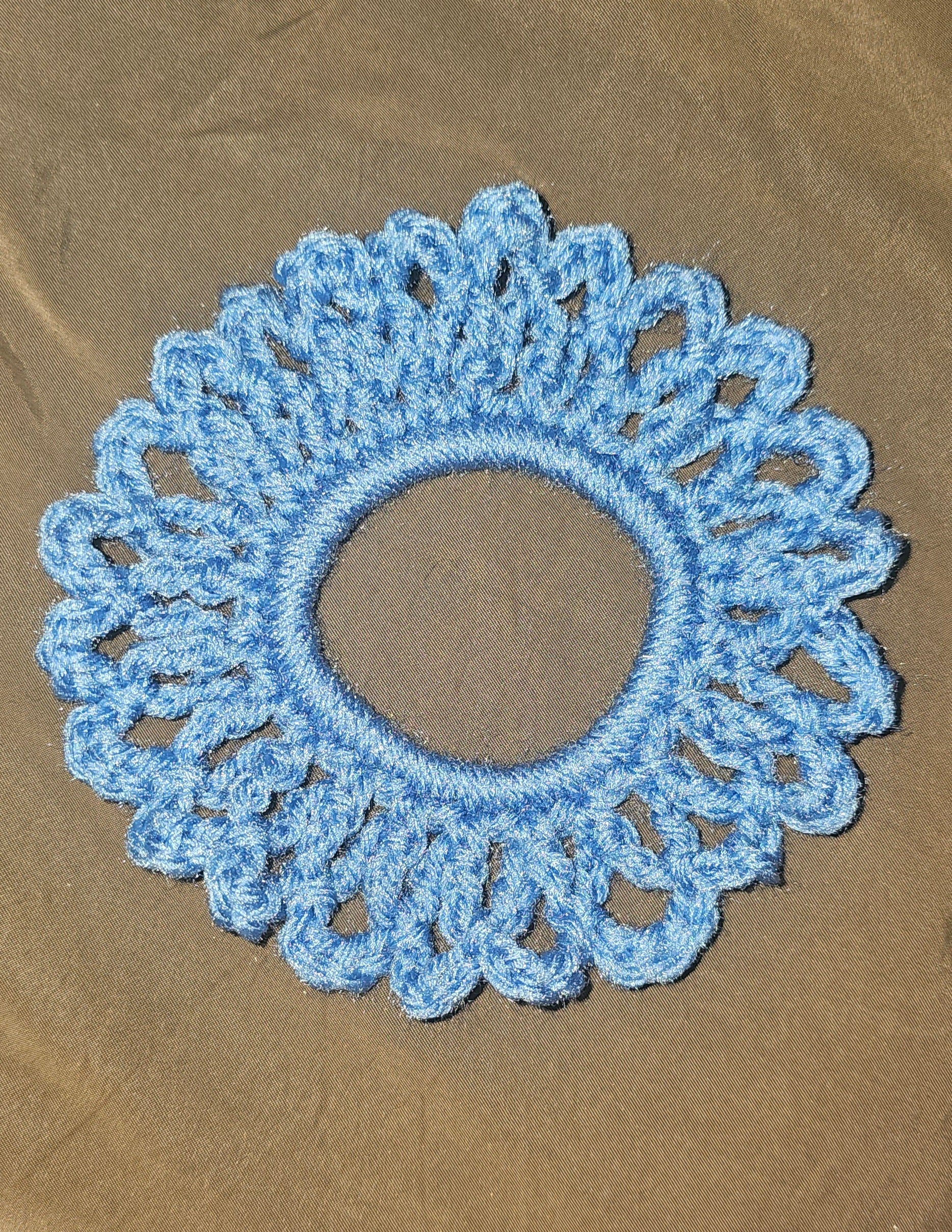 Blue Summertime scrunchie