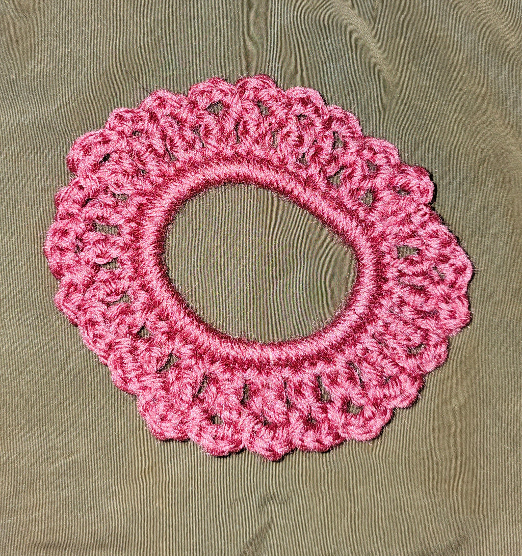 Burgundy Summertime scrunchie