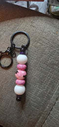 Wildflower and crackles keychain