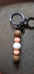 Patterns and peach keychain