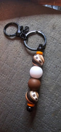 Coffee bean swirls keychain