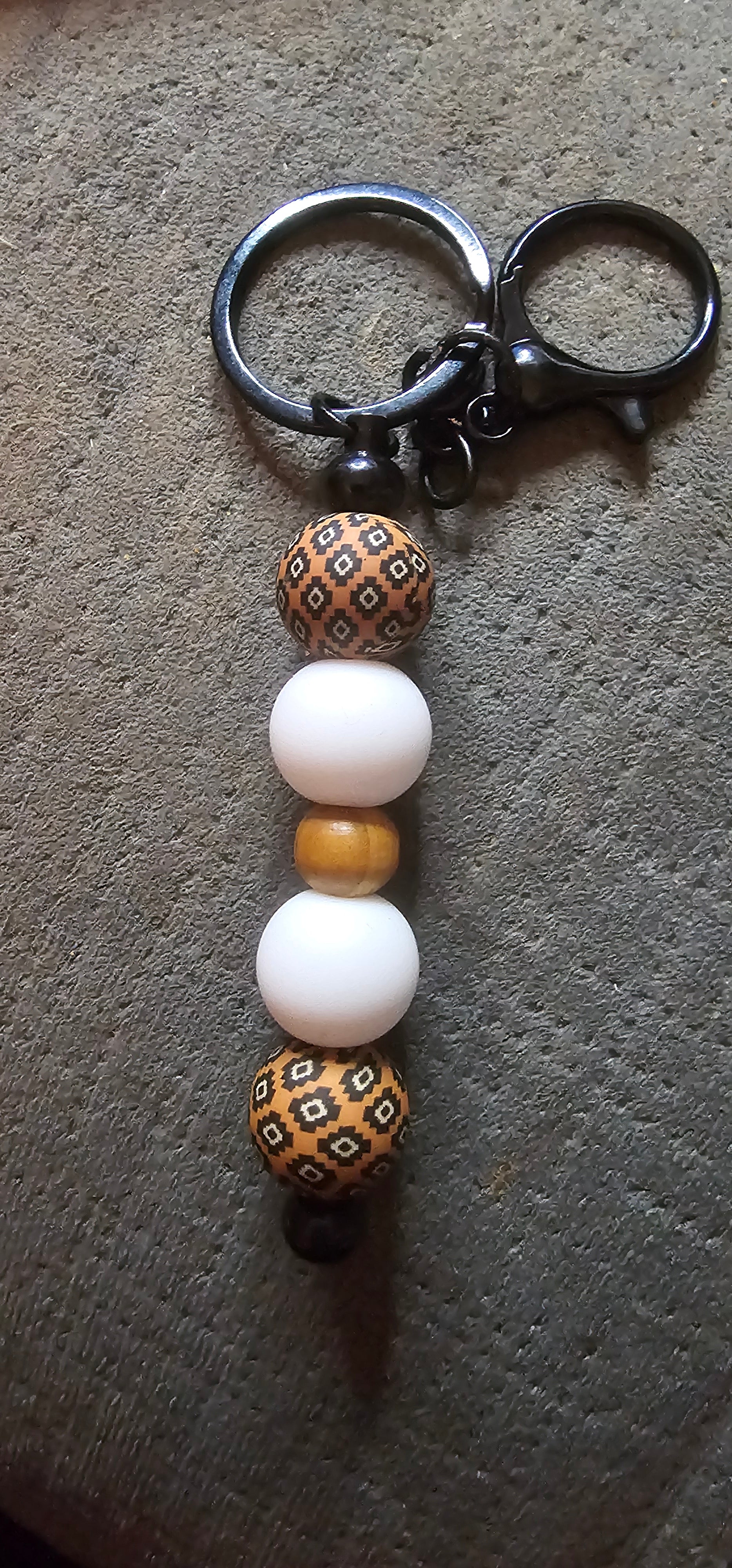 Patterns and white keychain
