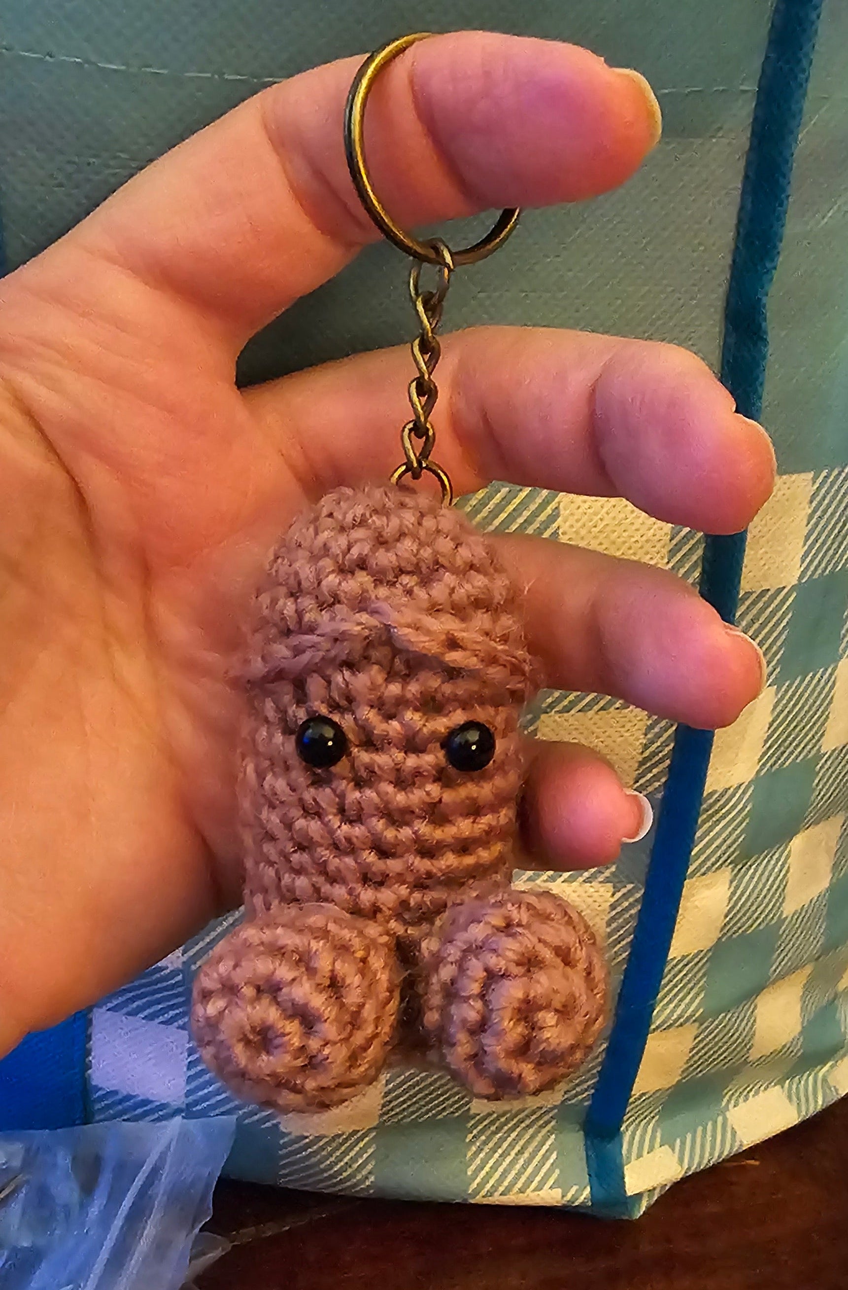 Brown wiwi keychain