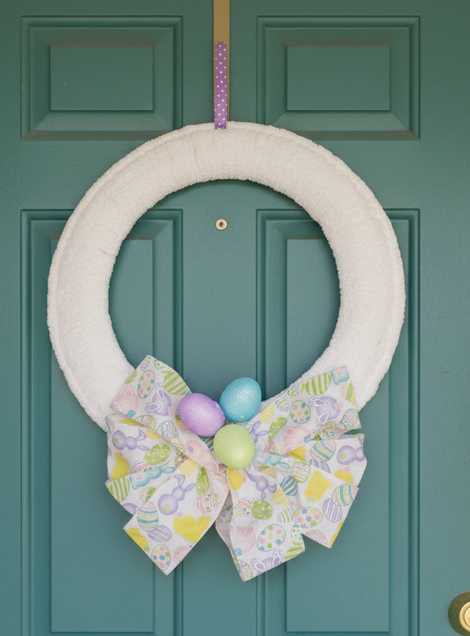 White Easter wreath