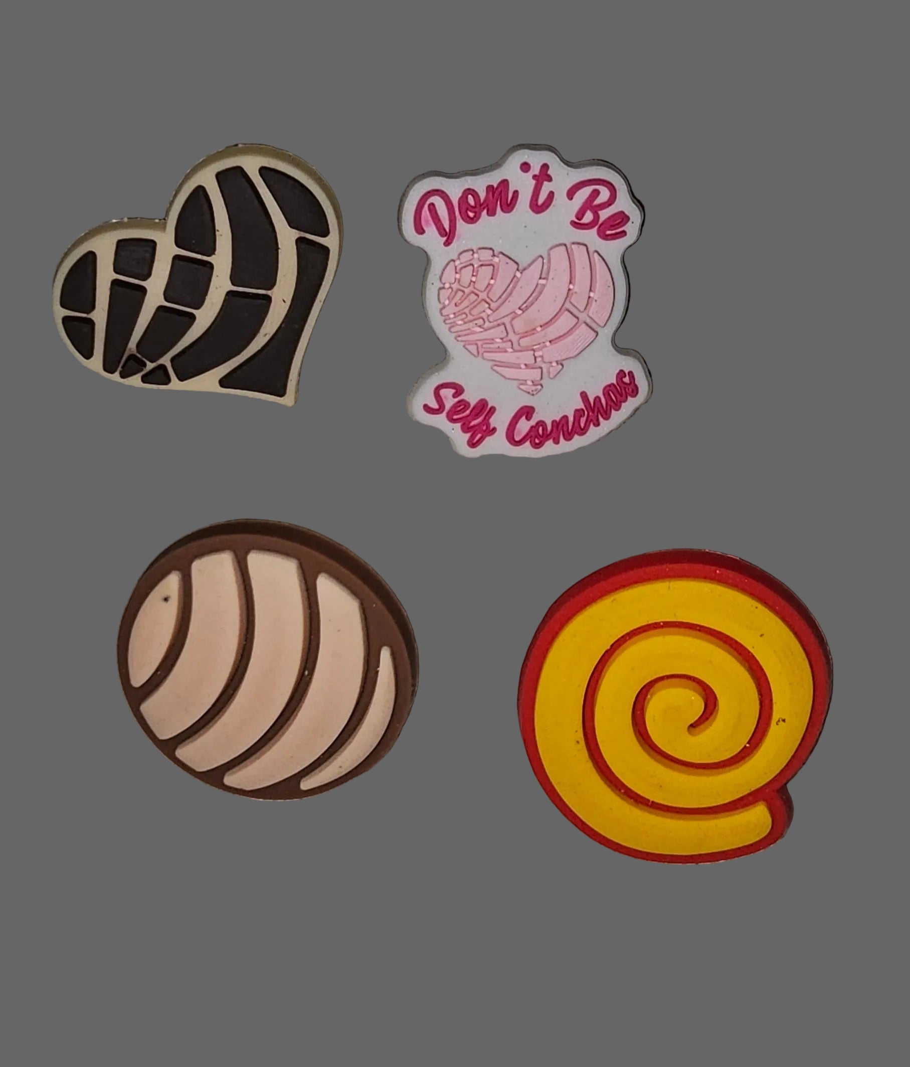4 pack Concha straw charms
