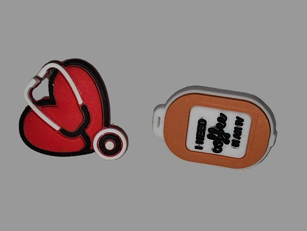 2 pack nurse straw charms