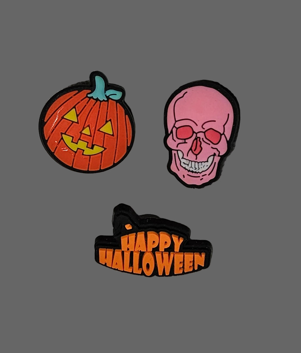 3 pack Halloween straw charms
