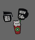 3 pack coffee straw charms
