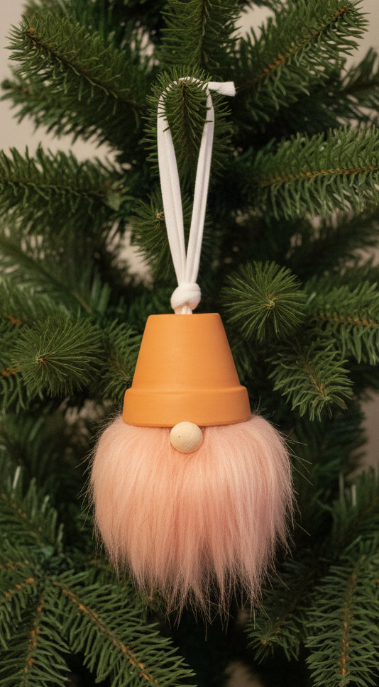Peach terra cotta gnome
