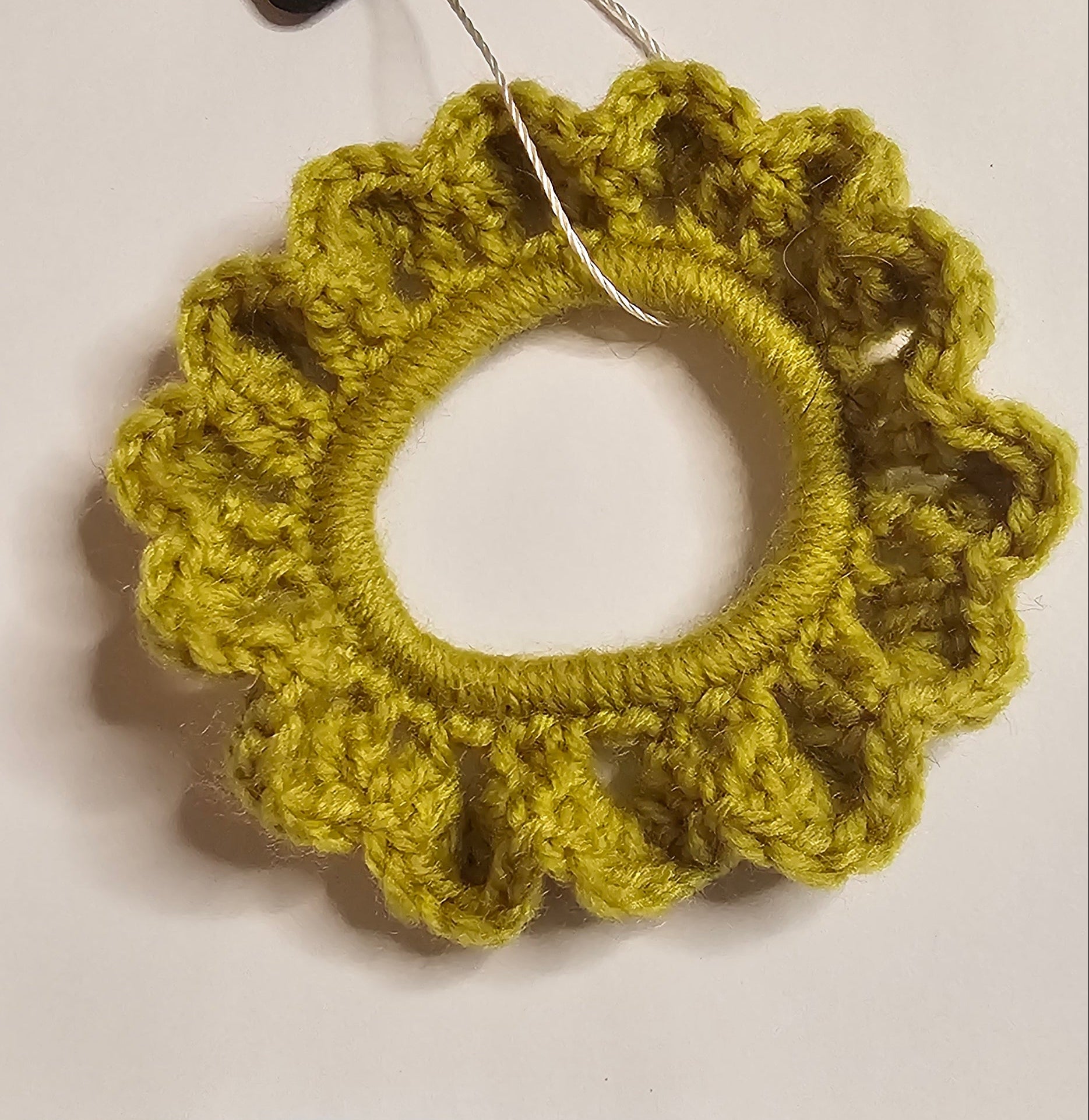 Olive green scrunchie