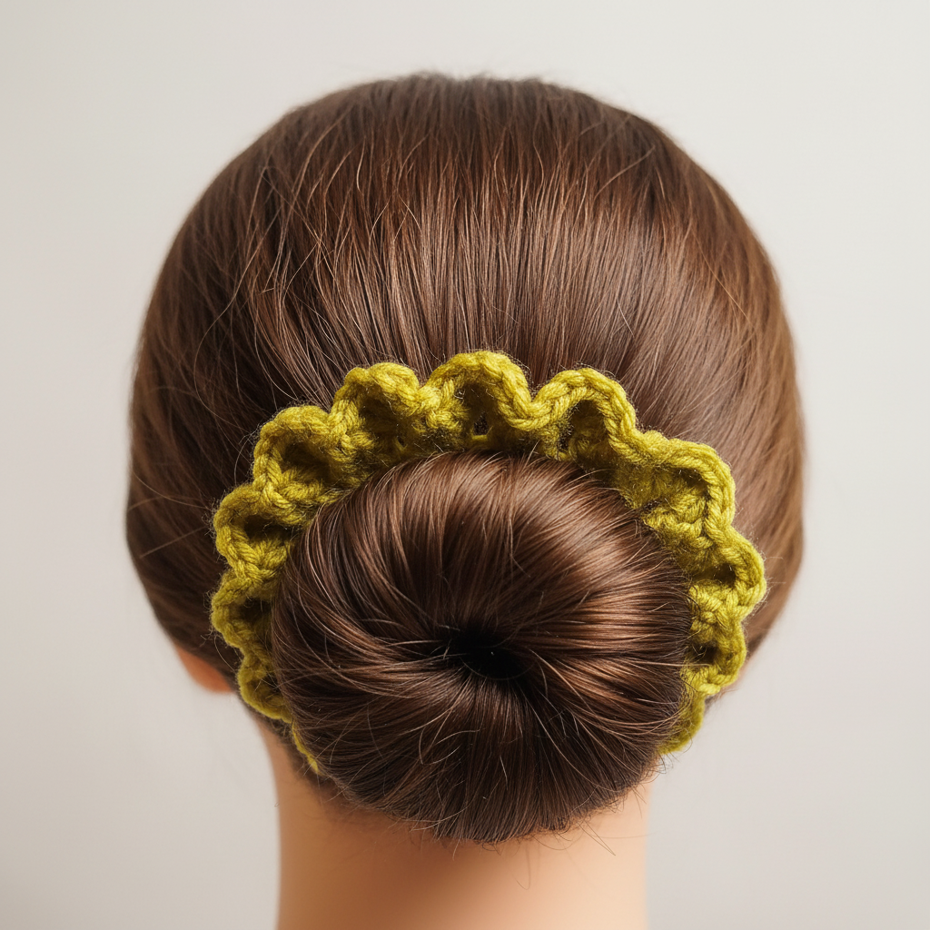 Olive green scrunchie