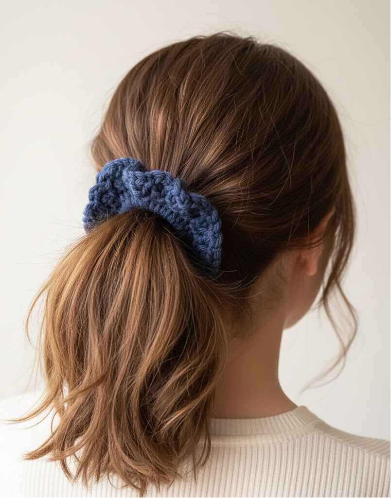 Navy scrunchy