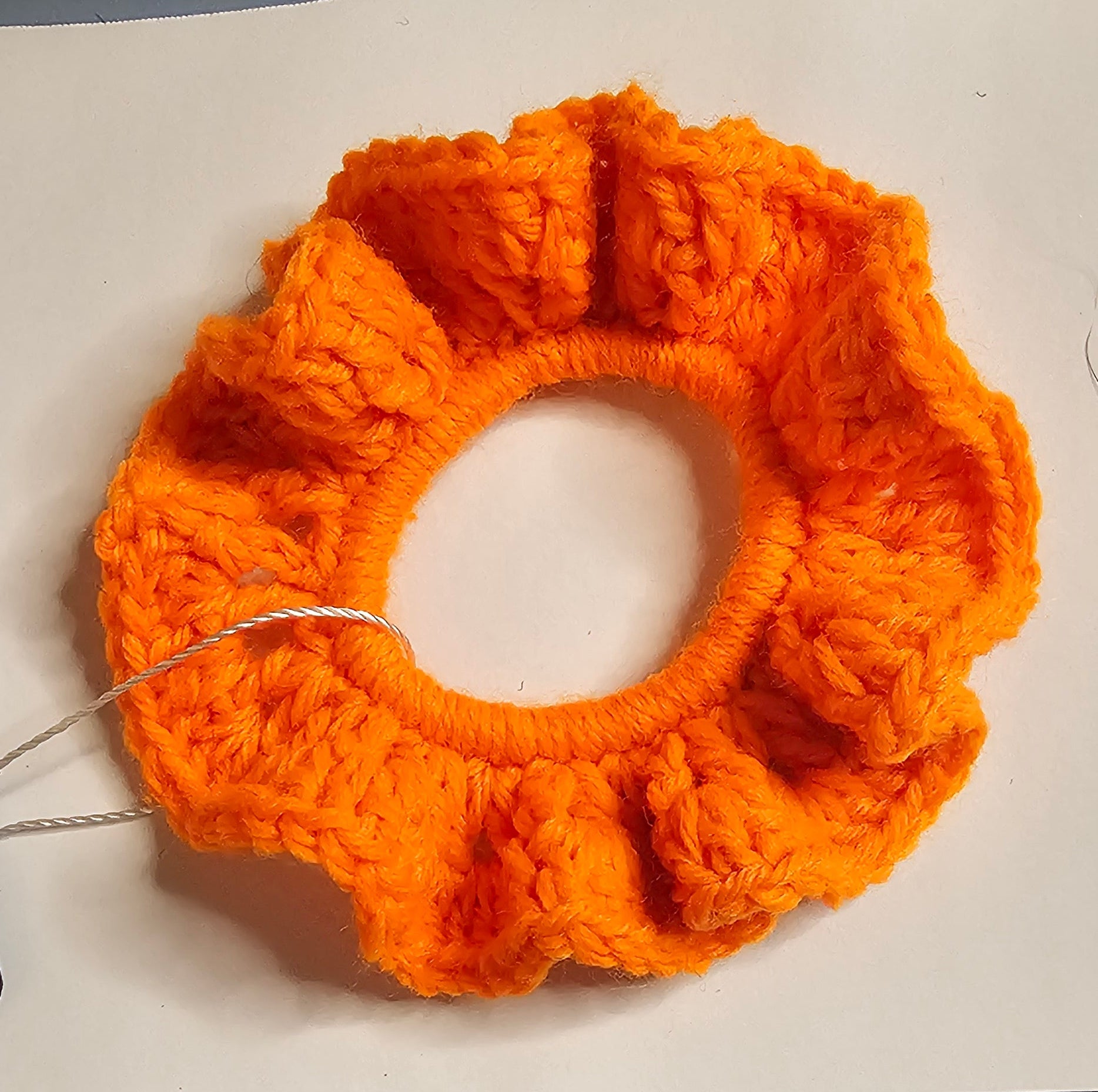 Orange ripples scrunchy
